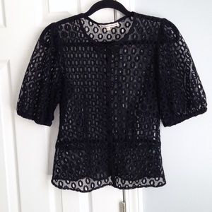 Nanette Lepore lace bow top